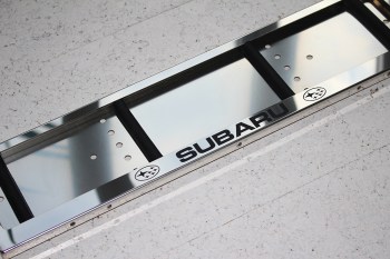 Авторамка для гос знака Subaru Субару из нержавейки