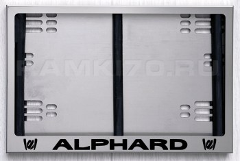 Квадратная рамка номера ALPHARD по новому ГОСТу