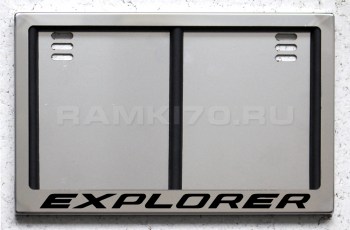 Задняя квадратная рамка номера Ford Explorer из нержавеющей стали