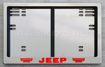 Задняя светящаяся номерная рамка JEEP из нержавеющей стали с подсветкой надписи