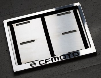 Номерная рамка CFMoto СФмото квадроцикла снегохода для номера с надписью из нержавеющей стали