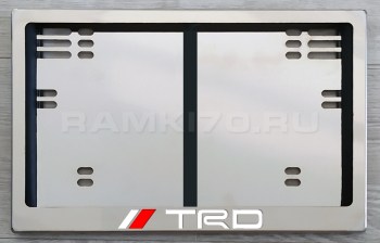 Задняя светящаяся номерная рамка TRD из нержавеющей стали с подсветкой надписи