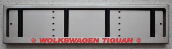 Номерная LED рамка Volkswagen TIGUAN (Тигуан) из нержавеющей стали со светящейся надписью