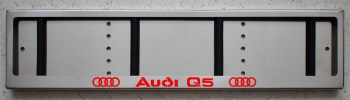 LED Номерная рамка AUDI Q5 с подсветкой надписи из нержавейки