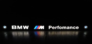 Номерная LED рамка BMW M Perfomance со светящейся надписью