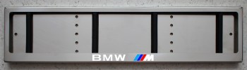 Рамка номера светящаяся BMW M с подсветкой надписи из нержавейки