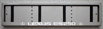 Светящаяся рамка для номера Lexus ES250 с подсветкой надписи из нержавейки