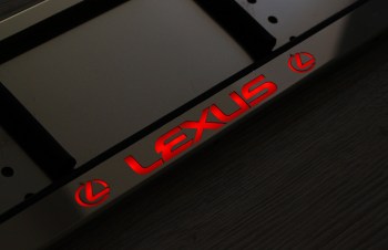 Светящаяся рамка Lexus с подсветкой надписи из нержавейки