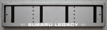 Светящаяся рамка Subaru Legacy из нержавеющей стали со светящейся надписью
