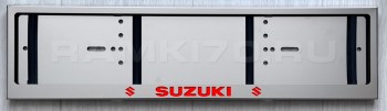 Светящаяся рамка Suzuki из нержавейки с подсветкой надписи