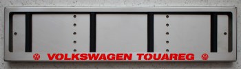 Номерная LED рамка Volkswagen TOUAREG из нержавеющей стали со светящейся надписью