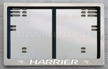Квадратная светящаяся номерная рамка Harrier из нержавеющей стали с подсветкой надписи