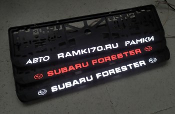 LED рамка со светящейся надписью черная пластиковая