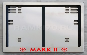 Задняя светящаяся номерная рамка MARK 2 из нержавеющей стали с подсветкой надписи