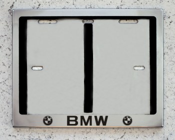 Номерные мото рамки из нержавеющей стали для номера с надписью BMW БМВ