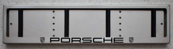 Номерная авто рамка для номера Porsche Порше из нержавеющей стали