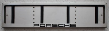 Номерные рамки из нержавеющей стали для номера с надписью PORSCHE ПОРШЕ