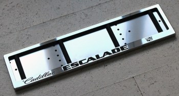 Рамка под гос номер Кадиллак Cadillac Escalade Эскалейд  из нержавейки хромированная