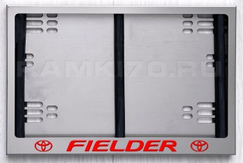 Квадратная светящаяся номерная рамка Fielder из нержавеющей стали с подсветкой надписи