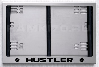 Квадратная рамка номера Hustler по новому ГОСту