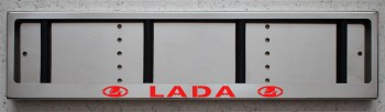 Номерная LED рамка LADA (Лада) из нержавеющей стали со светящейся надписью