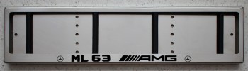 Номерная рамка Mercedes-Benz ML63 AMG из нержавеющей стали