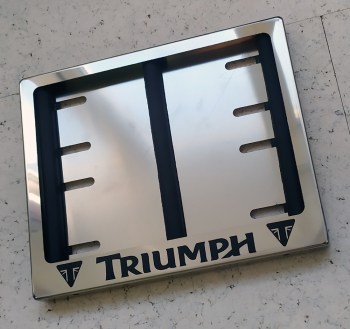Номерная рамка мотоцикла Triumph новый ГОСТ (маленькая)
