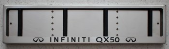 Номерная рамка Infiniti QX50 Инфинити из нержавеющей стали
