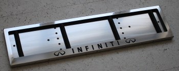 Рамка гос номера Infiniti Инфинити из нержавеющей стали
