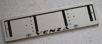 Номерная рамка Toyota Venza (Венза) из нержавеющей стали