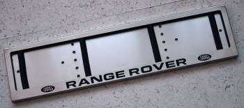 Номерная рамка Range Rover Рейндж Ровер из нержавеющей стали