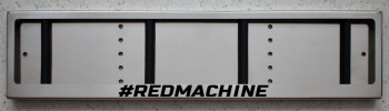 Номерная рамка  #REDMACHINE  из нержавеющей стали