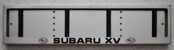 Номерная рамка Subaru XV из нержавеющей стали