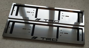 Номерная рамка TRD Toyota Racing Development из нержавеющей стали