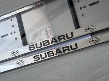 Рамка для номерного знака Subaru Субару из нержавейки