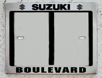 Мото рамка номера Suzuki Boulevard из нержавеющей стали