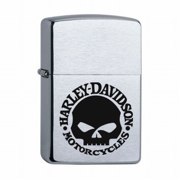 Зажигалка Zippo Зиппо с гравировкой череп- Harley-Davidson