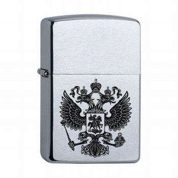 Зажигалка Zippo Зиппо с гравировкой - герб России Russia