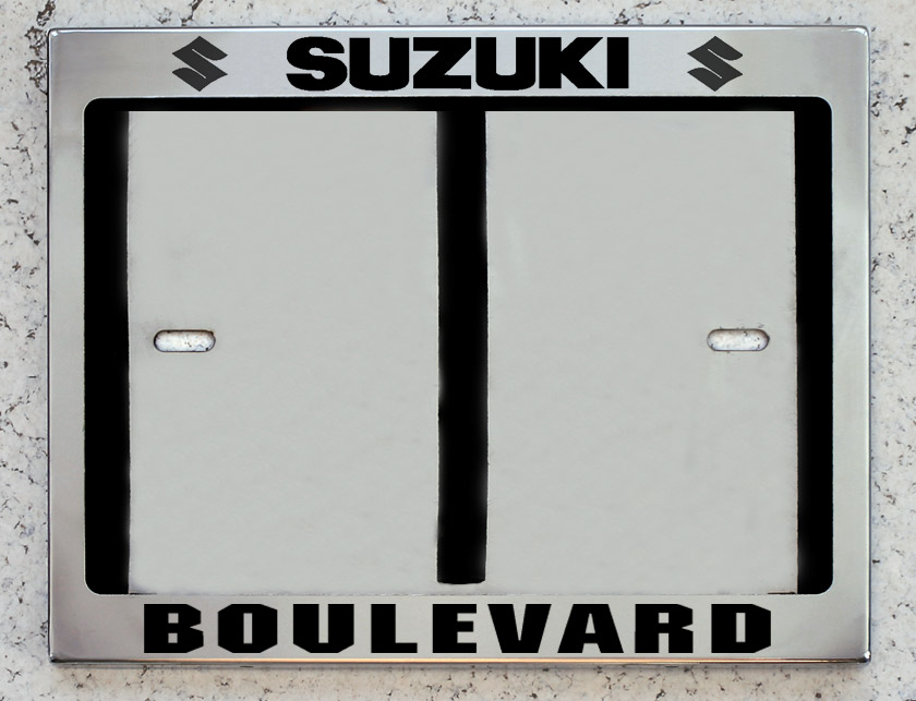 Мото рамка номера Suzuki Boulevard из нержавеющей стали