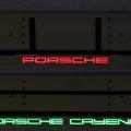 Image: LED светящаяся авторамка Porsche Cayenne из нержавеющей стали со светящейся надписью