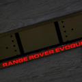 Image: LED авторамка Range Rover Evoque (Рэндж Ровер Эвок) из нержавеющей стали со светящейся надписью