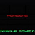 Image: LED светящаяся авторамка Porsche Cayenne из нержавеющей стали со светящейся надписью