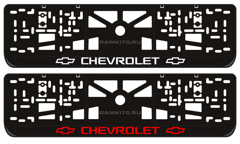 Номерная LED рамка Chevrolet со светящейся надписью