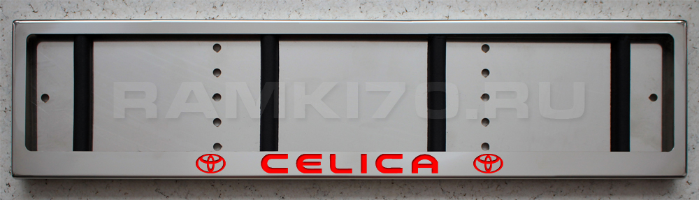 LED Номерная рамка CELICA из нержавеющей стали со светящейся надписью