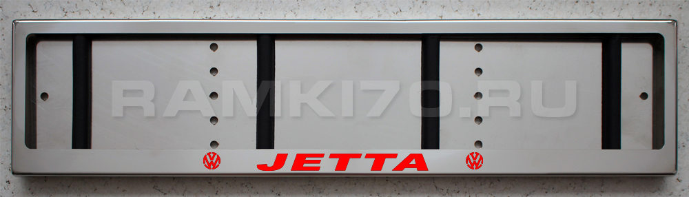 Номерная LED рамка Volkswagen JETTA из нержавеющей стали со светящейся надписью