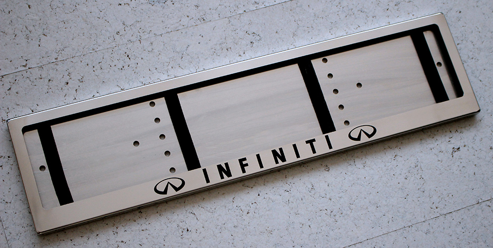 Номерная рамка Infiniti Инфинити из нержавеющей стали для ГРЗ