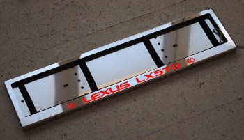 LED Номерная рамка Lexus LX570 с подсветкой надписи из нержавейки