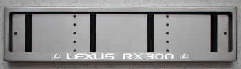 Светящаяся рамка номера Lexus RX300 с подсветкой надписи из нержавейки