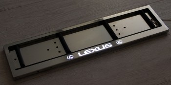 Лед Номерная рамка Лексус с подсветкой надписи из нержавейки