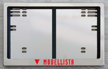 Задняя светящаяся номерная рамка Modellista из нержавеющей стали с подсветкой надписи